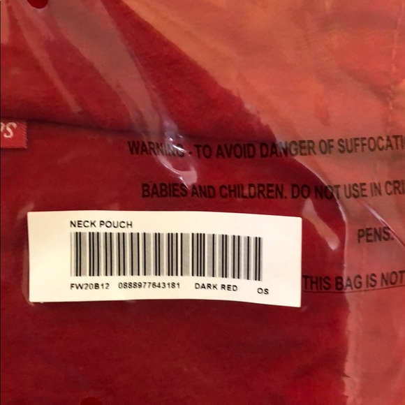 Supreme Neck Pouch Dark Red - Picture 5 of 7